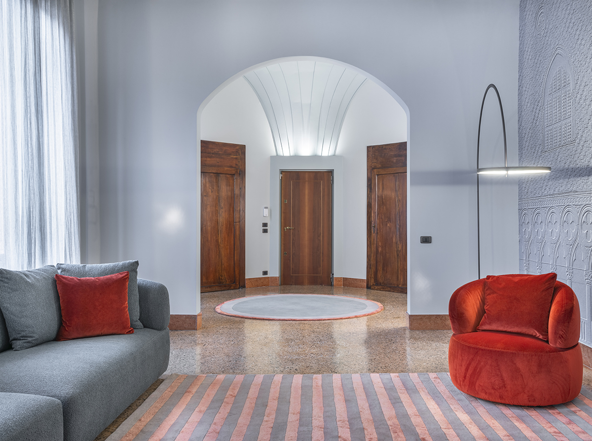 Soggiorno e passaggio verso l’ingresso